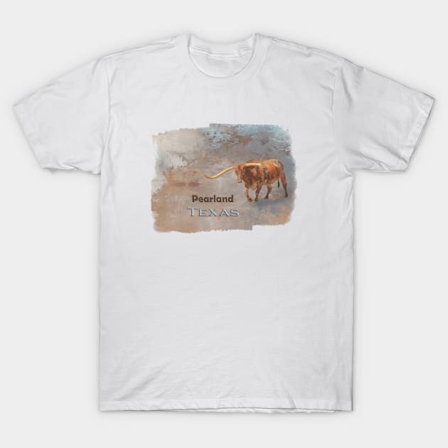 Longhorn Bull Pearland T-Shirt by Elisabeth Lucas